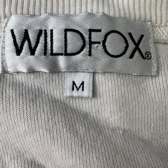 Wildfox Happy Cat Face Sweatshirt Women’s Medium Ivory Long Sleeve Pullover - Picture 6 of 10